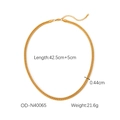 Detaillierte Makroansicht der 18K Goldkette mit 42,5cm plus 5cm Verlängerung - Gold Geflochtenes Muster Halskette Stil (OD-N40065)