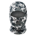 Detailed view of breathable mesh fabric on camouflage tactical balaclava face mask - L(58-60cm) / Light Grey Camouflage
