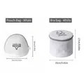 White sandwich mesh laundry bag for bras and delicates with secure zipper protection - Shell Bra Bag (15*18cm) / White