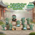 Collectible Sanxingdui bronze-style mini figures set on decorative wooden stands - Gu Shu Mi Xia Bronze Series (Whole Box)