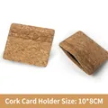 Natural wood texture cork card holder horizontal style size 10x8cm with multi-slots - 10*8CM / Horizontal / Cork Color