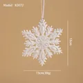 Fiocco di neve natalizio bianco scintillante con glitter champagne decorazione da 13cm - Piccolo Fiocco di Neve Champagne