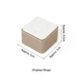 Square beige and white ring display stand base for jewelry counter showcases - Small Rounded Ring Stand (White/Champagne)