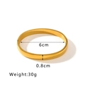 Goldener Edelstahlarmreif mit 6 cm Durchmesser und 0,8 cm Breite in Hochglanzoptik - 8mm Breiter Goldstil (NB-B6078-8mm-G)