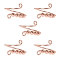 5-piece rose gold spinner ring set with movable beads for anxiety relief on white background - 5 Pieces / Rose Gold