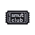 Pin de esmalte blanco y negro en forma de ticket con texto Smut Club y Admit One - Smut Club (Negro)