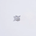 Elegant S925 sterling silver four-leaf clover pendant with sparkling cubic zirconia crystals - Silver Clover Pendant Only (Without Chain)