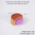 Realistisches PVC Mondkuchen Squishy Spielzeug mit lila Füllung und Relief Verzierung - Lila Süßkartoffelfüllung (Wort: Happy Mid-Autumn)