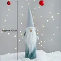 Christmas gnome ornament with grey sequin hat and green velvet body, 45cm height size - Army Green Long Body Gnome 45cm
