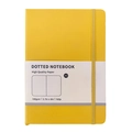 Cuaderno A5 amarillo de puntos con banda elástica y papel de alta calidad de 100 gsm 160 pág - Amarillo limón (Puntos)