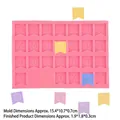Pink silicone alphabet flag mold for cake decorating and chocolate fondant crafts - 2# Letter (A-Z) / Pink