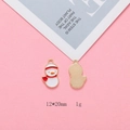 Christmas snowman alloy charm pendant in white and red enamel finish, size 12x20mm - Snowman (F311-1) / 10 Pieces/Pack (12*20mm)