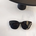 Minimalistische schwarze TR90 Polarisierte Kinder-Sonnenbrille mit weißen Punkten am Bügel - Schwarz
