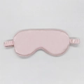 Pink silk sleeping eye mask with elastic strap for light blocking and travel comfort - Peach Pink 125#