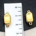 Golden magnetic lobster clasp connector for jewelry DIY with 2.5cm scale reference - Ingot Shape (19858)