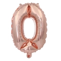 Number 0 rose gold foil balloon for birthday party decoration with metallic finish - Number 0 / 16" / Rose Gold