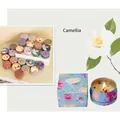 Candela profumata alla camelia in scatola di latta decorativa con confezione regalo abbinata - Camelia Confezione Regalo