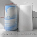 DIY silicone mold for marble resin vase with product dimensions and mold comparison - Vase Style J-301a (J-301a)