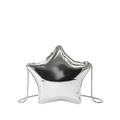 Silberne Umhängetasche in Sternform mit Spiegeleffekt und eleganter Metallkette - Silber