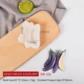 Silikonform für Auberginen zur Herstellung von handgefertigten Kerzen und Gipsfiguren - Aubergine