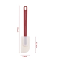 10-inch hittebestendige siliconen spatel met rood handvat en wit schraapgedeelte - 10 inch spatel / Rood Handvat