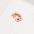 Roségoldene S925 Sterlingsilber Butterfly-Ohrmuttern mit eingestempelter Logoprägung - Roségold 4mm Klein 1 Paar