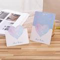 White folding greeting card with a 3D blue-purple gradient heart and Best Wishes text - Best Wishes / Light Blue Zircon