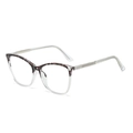 Cat-eye TR90 blauw licht filter bril met vierkant metalen schildpad montuur - Schildpad Transparant