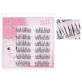 Self-adhesive cluster eyelashes with a natural black finish in a 10-cluster portable pack - Glue-Free Idol Style