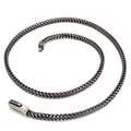 Vintage Geschwärzte Drachenknochenkette / 4MM Breite / 65CM Länge