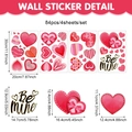 Valentinstag Herz Fensteraufkleber Set mit 84 Stück selbstklebenden Wandtattoos - Herz Thema Set 4 Blatt (UV26Y80087T_T)