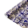 Abstract blue graffiti style gift wrapping paper roll with artistic beige ink lines - Blue Bottom Graffiti