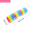 Rainbow striped plush cat toy with catnip, soft cat pendant measuring 25cm length - Rainbow