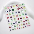 3D funny face nail art stickers M-172 with colorful jelly texture for manicure - 3D Monster Expressions (M172)