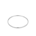 Minimalist S925 sterling silver sleek bangle with a polished silver-white finish for women - Inner Diameter 60mm / Silver