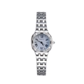 Orologio tonneau argento da donna con quadrante blu e lunetta in strass - Argento