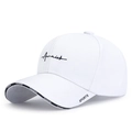Gorra de béisbol blanca con bordado Annwick y visera curva para un estilo deportivo - Bordado de Letras (Blanco) / Blanco