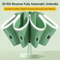 20-rib automatic reverse folding umbrella in Morandi green with sun protection coating - 10 Ribs / Inverted Auto / 20 Ribs 10k Inverted Automatic Light Green