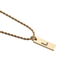 Macro shot of gold twist chain necklace with rainbow zircon letter L pendant detail - Letter L + 60CM Twist Chain