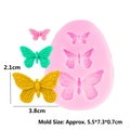Pink butterfly silicone mold set with three sizes for DIY soap, wax and clay crafts - Style 4 (Butterfly)