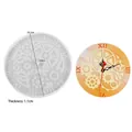 Molde de silicona translúcida 20,2cm para reloj DIY con números romanos y engranajes - Diseño de Engranajes Mecánicos (Grande)