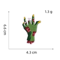 Detailed dimensions of zombie green hand embroidery patch for Halloween decor - Halloween Patch 11# (Zombie Hand)