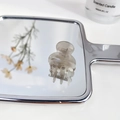 Mini acetate hair claw clip with grey marble pattern for daily styling and hair styling - Smoke Gray