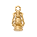 Golden stainless steel vintage lantern pendant with top ring for DIY jewelry making - Gold 562# Lantern / 8.5*16.5mm