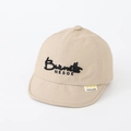Beige quick-dry baby baseball cap featuring black SMILE embroidery and soft brim - 50cm (1-3 Years) / NESOE Embroidery - Khaki