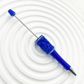 Penna con perline fai-da-te blu reale opaco con pietre blu e accenti di strass - Blu Klein
