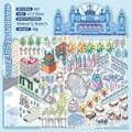Harbin city 3D DIY miniature city scenery sticker set with PET material and winter landmarks - 3 Sheets / Meet Harbin (City 10.0)