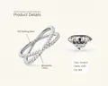 Elegant S925 sterling silver X-shaped moissanite ring with D color VVS1 clarity details - X-Cross Moissanite Ring-0.4ct / US Size 4.5