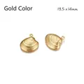 Ciondoli a conchiglia in oro 13,5 x 14 mm per creazione di gioielli fai da te e orecchini - Oro - Conchiglia / 13.5x14mm