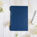 Minimalist deep blue B5 binder notebook with matte finish on a clean office desk - B5-26 Holes / Retro Blue - (2 Pieces Including Clips)